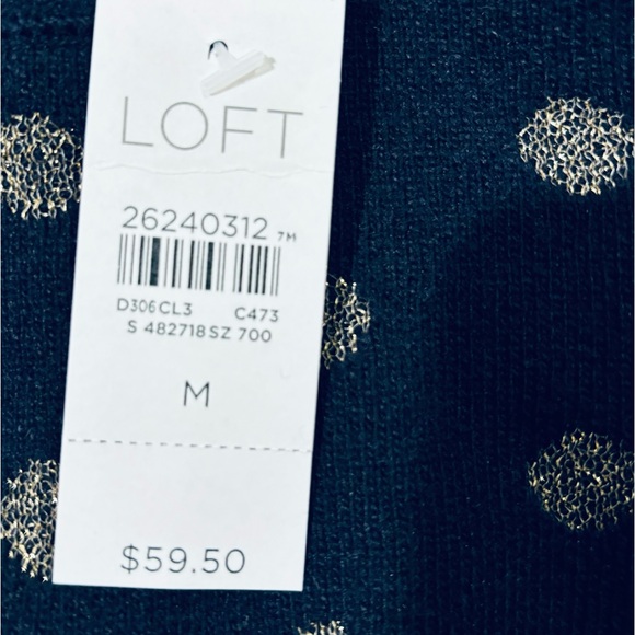 LOFT POLKA DOT SWEATER (MED) NWT - Picture 14 of 15